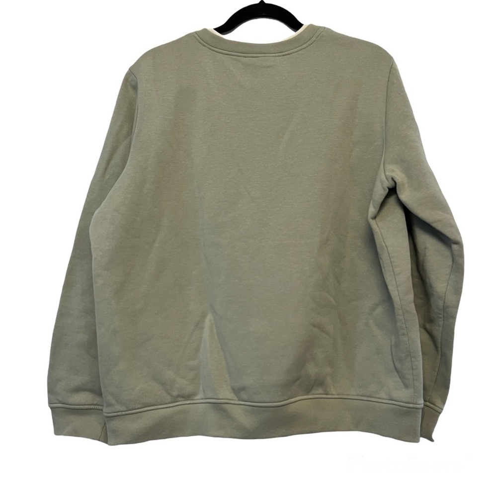 Vintage Studio Works Pale Green Floral Embroidered Fall Pullover Sweatshirt - Picture 2 of 5